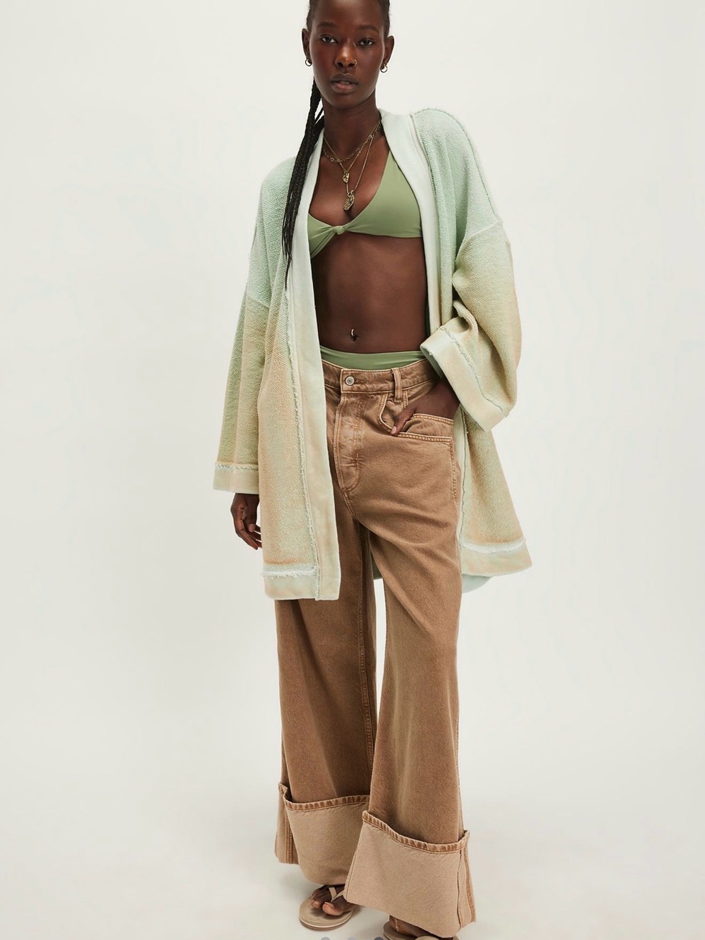 Free People Lola Sweatshirt Cardi